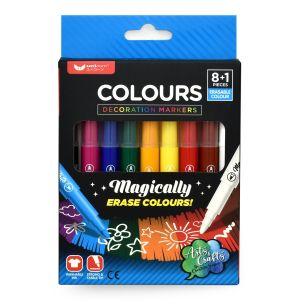 Unicorn Stationery Magically Erasable Decoration Marker UDM-122W 8+1Pcs