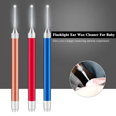 [FREE BATTERY] Baby Care Light Ear Spoon Pick Removable Luminous Ear Spoon_Random Color