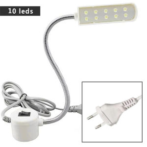 Industrial Led Light 1w 2w 3w Portable Work Light Magnetic Goose Neck Eu Us Plug Pendant Led Flexible Work Light Adsorbed Base Bulb For Sewing Machine Flexible Super Bright