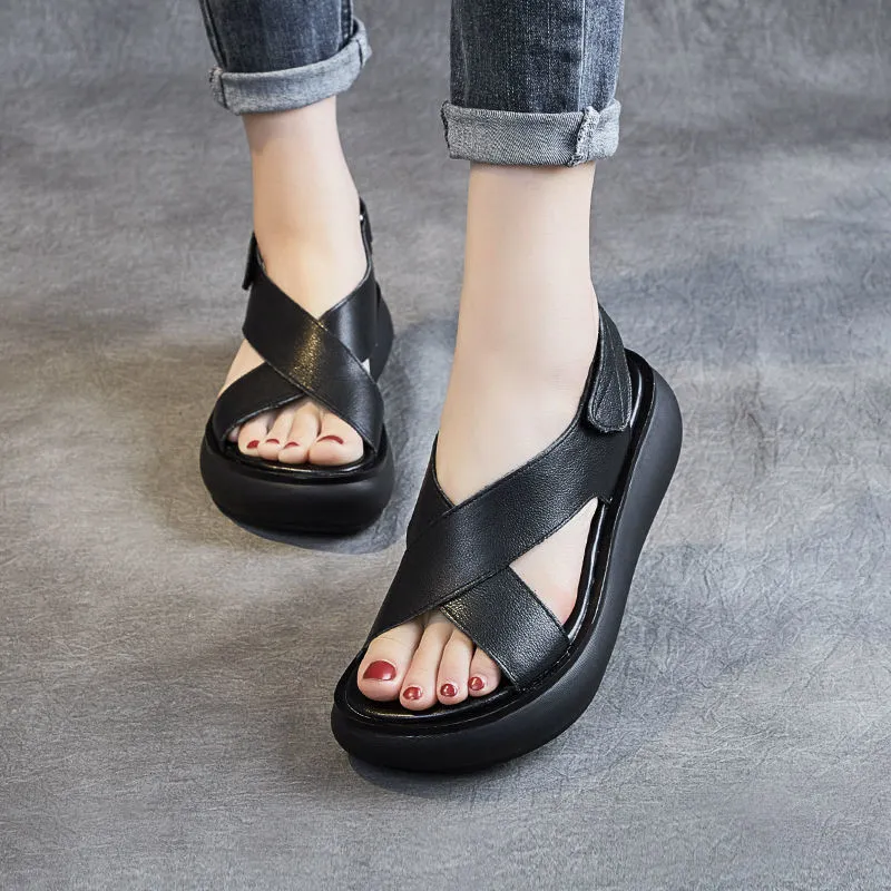 Wedge Sandals For Women On Sale Strap Shoes Thick-soled Platform