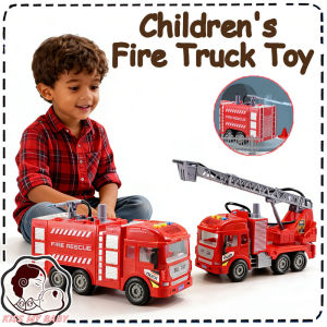 Simulated Fire Truck Toy Water Spray and Ladder with Lights Music Song Boy Car Model Mainan Kid Gift