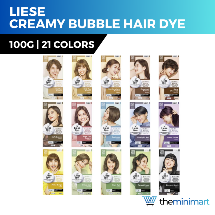 Liese Design Natural Series Creamy Bubble Hair Dye 22 Colours