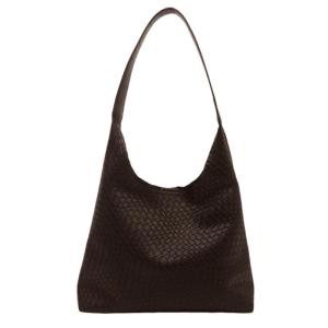 Women Armpit Bag Girl Handwoven Bucket Bag Carry Bag Female PU Leather Handbag Large Capacity Shoulder Bag Shopping Bag