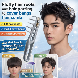 Volumizing Wide-Tooth Hair Styling Comb Fluffy Texture Styling Comb Covers Sparse Roots Mens Hairdressing Comb
