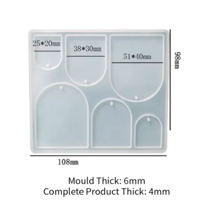 11 Types Earring Pendant Silicone Mold Reusable Geometric Keychain Epoxy Resin Mould for DIY Earrings Necklace Charms