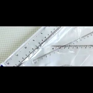 RAMBO Ruler Combo Set 8 Inch 4Pcs/Set High Quality Clear Plastic Math Ruler Drafting Kit Triangles Protractor Measure Tools for Kids Back to School Supplies Wholesale Price Ready Stock