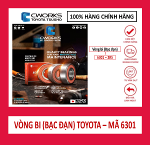 Hàng Chính Hãng - Vòng Bi (Bạc Đạn) CWORKS TOYOTA TSUSHO - Mã 6301-2RS