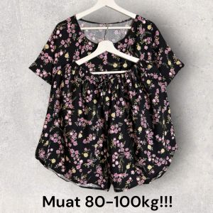 MUAT 85-100KG!!! SETELAN BAJU TIDUR BALI HOTPANTS ABSTRAK SUPER JUMBO FIT TO 5XL ST/RI-G REAL PICT