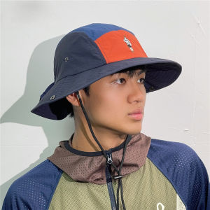ACETERY Surf Bucket Hat with Strap Wineproof Sun UPF Protection Bucket Hat Packable Brimmed Boonie for Women Men