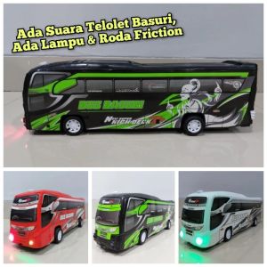 Mainan Anak Cowok Laki Mobil Mobilan Bis Bus Telolet Basuri Nyala