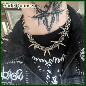 Caile Punk Retro Thorn Thick Necklace Fashionable Men Women Choker Hip-Hop Personality Couple Jewelry Accessories Gift