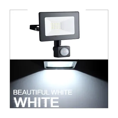 【Latest Style】 LED Motion Sensor Floodlight Outdoor Wall AC220V 50W 30W 20W 10W IP66 Waterproof LED Spotlight For Garden Courtyard