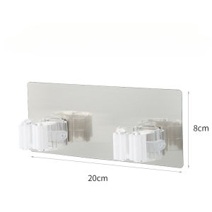 Mop Broom Holder Wall Mounted Mop Organizer Holder Brush Storage Rack Tool Mop Hanger Household Hook