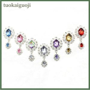 tuokaiguoji Diy Accessories Flower Plate Buckle Water Drop Gem Pendant Alloy Accessories Hair Accessories Headdress Material