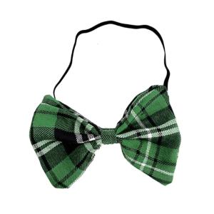 Patrick của ngày màu xanh lá cây plaids trước gắn Cà Vạt Bowtie với dây đàn hồi cho lễ hội Irish lễ kỷ niệm và các bên sự kiện