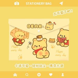 Sanrio Cute Hello Kitty Kuromi My Melody Pochacco PVC File Bag Girl Heart Student Cartoon Paper Storage Bag A4 Folder Stationery Anime Accessories