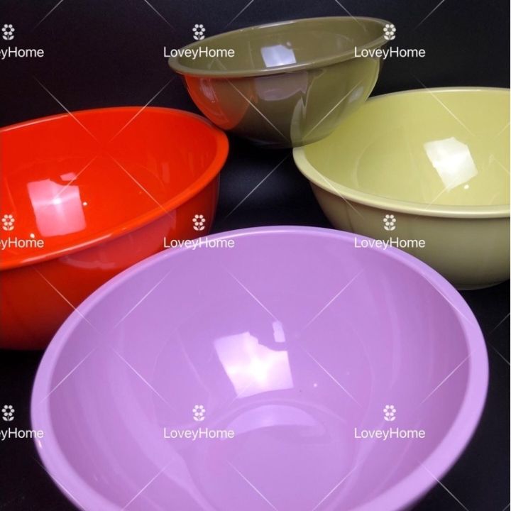 🔥 Melamine Salad Deep Bowl Food Fruits Flour Mixing Long Spoon Fork Set ...