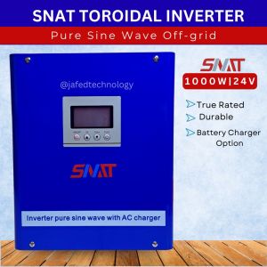 JAFED SNAT 1KW 12v/24v Toroidal Offgrid Pure Sine Wave Solar Inverter (Wall-mounted)