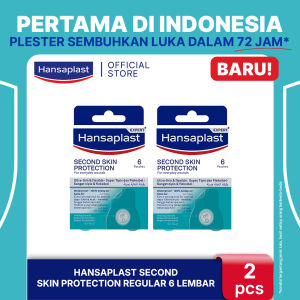 HANSAPLAST Plester Second Skin Regular Isi 6 Plester Hidrokoloid - Twin Pack