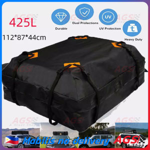112x87x44cm 425L Large Waterproof Car Roof Cargo Bag Top Rack Waterproof Bag Luggage Storage 420D Travel Cargo Carrier