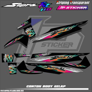 SUPRA FIT (COD) STIKER STRIPING MOTOR HONDA SUPRA FIT NEW - LIST SIMPLE VARIASI DESAIN RACING IP.STICKER HOLOGRAM DAN TRANSPARAN BISA COD IP.KODE-468