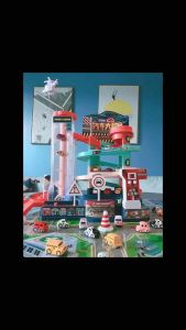 Parking Lot Toy Building 3 Layer Children Parking Toys With 6 cars (Random)