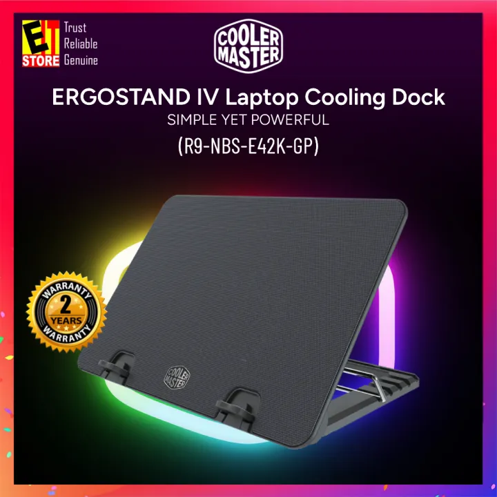 Cooler Master ERGOSTAND IV with USB2.0 Laptop Cooling Dock (R9-NBS-E42K-GP)