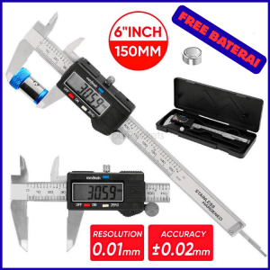 PUCUK Taffware Jangka Sorong Digital 6 Inch 0-150 mm Layar LCD Kaliper Sigmat Penggaris Vernier SH20