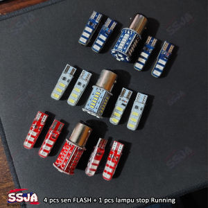 PROMO LAMPU STOP REM 30 MATA LED KEDIP-KEDIP DAN JALAN 2 MODE FLASH RUNNING 12 VOLT + 4 Sen jelly kedip flash 6mata t10