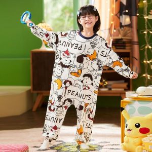 อุลตร้าแมนเด็กฤดูร้อนชุดนอนชิ้นเดียวเด็กชายแขนสั้นรุ่นฤดูใบไม้ผลิและฤดูใบไม้ร่วงเด็กชายและเด็กหญิงถุงนอนเด็กวัยกลางโตเสื้อผ้าปรับอากาศ