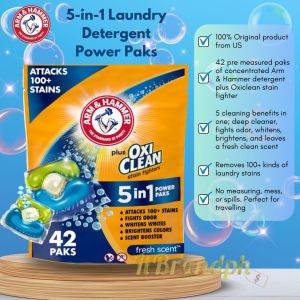 Arm & Hammer plus OxiClean 5-in-1 Power Paks 42 Count (Packaging may vary)