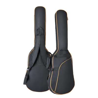 Waterproof Double Shoulder Electric Guitar Bag Guitar Backpack Bag Black Electric Guitar10mm Cotton Padded Bag