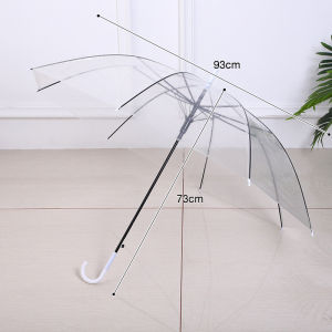 ร่มใส ร่มใสมินิมอล ร่มพกพา เกาหลี สวยงาม มือจับทนทานต่อการใช้งาน พร็อพสำหรับถ่ายภาพ มีหลากหลายสีให้เลือก