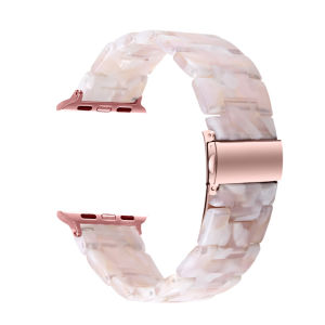 Suitable for natural resin s11/12 Apple apple iwatch345678910 Three plants ultra Transparent strap
