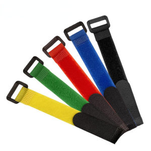 10Pcs/Pack Cable Ties Straps Sticks Fastening Securing Wire Cord Organizer Fastener Reusable Hook and Loop Magic Tape