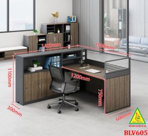 Bàn làm việc có vách ngăn hiện đại tối giãn không gian nâng cao hiệu suất BLV605 - Nội thất lắp ráp Viễn Đông