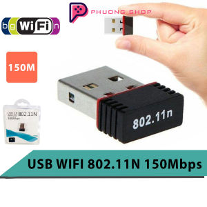 Bộ USB Thu Wifi Không Dây 802.11N chuẩn 2.4G Tốc Độ 150Mbps - Ăng Ten Ẩn Dành Cho Máy Tính PC Laptop