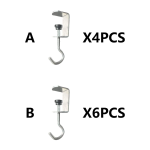 Gói của 4/6 bàn có thể điều chỉnh Túi xách móc móc trọng tải lớn tiết kiệm không gian móc cho văn phòng nhà cửa và sử dụng cho trường học