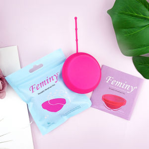 Feminy Women Menstrual Disc With Removal String Reusable Medical Grade Silicone High Cervix Period Disk-US FDA REGISTERED