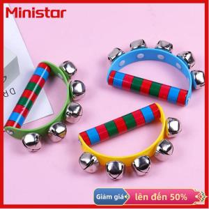 Ministar 1 cái trẻ em của trí tuệ đạo cụ Chuông tay chuông với 5 leng keng chuông gỗ xử lý nhạc cụ đồ chơi cho lớp học âm nhạc