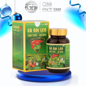 Viên uống CÀ GAI LEO TAM THẤT XẠ ĐEN hỗ trọ giải độc gan thanh nhiệt mát gan – Chai 50 viên