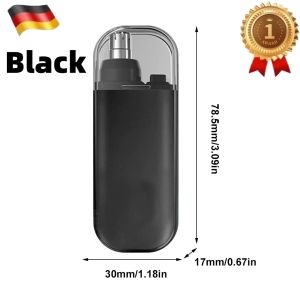 Electric Nose Trimmer USB rechargeable portable washable mini removal nose shaver and ear original high quality metal ultra thin precision nose vibrissa razor 360° rotating cutter head one machine with multiple uses safe clean cutter face care kit for men
