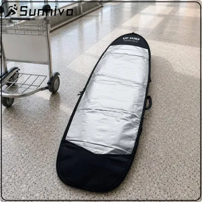 Gazechimp Surfboard Cover Foam Padded Surf Bag Waterproof Lightweight Bag for Swimming and Beach Scenarios