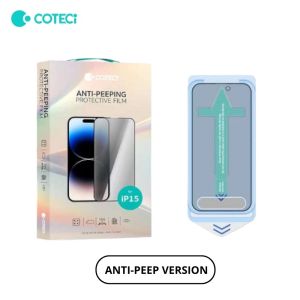 Tempered Glass for iphone 15 Pro Max 15 Plus Anti Gores Pelindung Layar Auto Removal Dust Coteci