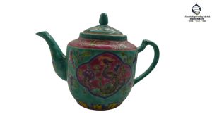 景德镇小娘惹复古手绘凤凰牡丹纹陶瓷茶壶JingDeZhen Little Nyonya Vintage Hand-Painted Phoenix and Peony Pattern Ceramic Teapot