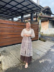 Rania Outer Organza Brokat Etnik / Lace Oversized / Outer Wanita Kondangan