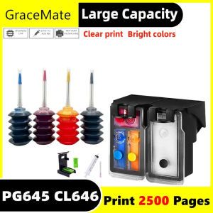 Pg645 Cl646 Ink Cartridge PG645 CL646 Refill Ink Kit Replacement for Canon Pixma MG2400 MG2460 MG2560 MG2580 MG2960 MG2965 MX496