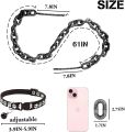 6 Ft Funny Dog Leash - Giant Plastic Chain Leash with Puppy Collar for Small Dogs, Cats, and Puppies - Black Funny Chain Dog Leash. 