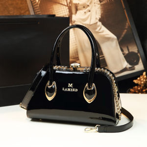 New Luxurious Dimond Women Genuine Leather Tote Handbag Brand Design Solid Evening Handbag Elengent Lady Crossbody Bag