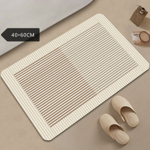 LuckyLife พรมปูพื้น พรมขนาด40*60ซม. ดูดซับน้ำได้ดี แบบแห้งเร็ว สไตล์ญี่ปุ่น สําหรับห้องน้ำ